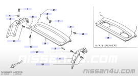 Hoedenplankpaneel Nissan Micra K11. Rechts. 79911-1F501