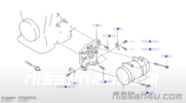 Gusset-compressor, rear SR20DE/ SR20DET/ SR20DI Nissan 11936-53J02 B13/ N14/ N15/ P10/ P11/ V10/ W10/ WP11 Used part.