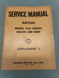 Service manual ''Model S30 series chassis and body Supplement I'' SM6E-0S3SG0 Used part.