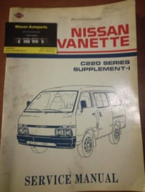 Service manual ''Model C220 series, Supplement-I'' Nissan Vanette C220