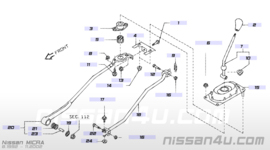 Schakelstang Nissan Micra K11 34550-4F400 + 34110-4F400 + 34553-4F100 + 34112-4F100