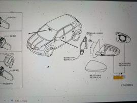 Buitenspiegel links Nissan Qashqai J10/JJ10 96302-BR72A