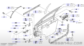 Portier linksvoor Nissan Primera P11/ WP11 80101-2J030 Origineel.