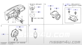 Sensor-side air bag center Nissan Almera N16 98820-5M325 (98820-5M302) (0 285 001 318)