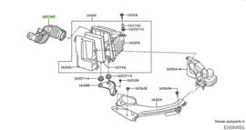 Air duct HRA2DDT Nissan Qashqai J11 16576-4ED0A Original.