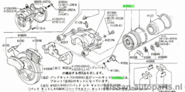 Seal kit-disc brake front Nissan Bluebird 910 41120-W1225 Original. Incomplete.