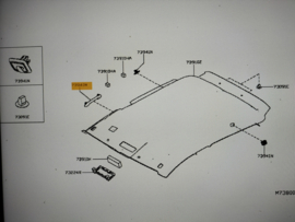 Assist grip assy Nissan 73940-4EA0B J11/ K14 Used part.