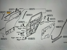 Moulding-rear door outside, left-hand Nissan Qashqai JJ10 82821-EY10A Original.