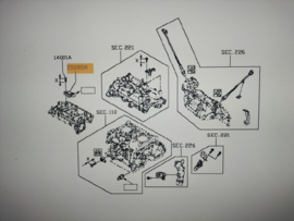 Druksensor Nissan 25085-00Q0C (22365-0001R) C13/ E11/ F15/ J10/ JJ10/ K14/ Z12 Gebruikt.