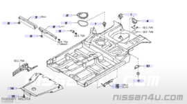 Bevestiging van krik Nissan Micra K12 74870-AX600