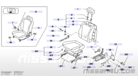 Bestuurdersstoel Nissan 100NX B13 87050-71Y70 zonder hoofdsteun. Gebruikt.