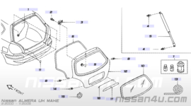 Achterklepruit Nissan Almera N16 90300-BM400