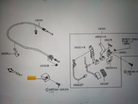 Aanslagblok gaspedaal Nissan Micra K11 18158-4F100 Gebruikt.