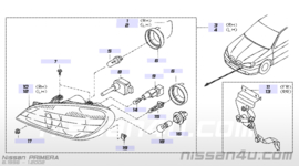 Koplamp links Xenon Nissan Primera P11/WP11 facelift 26060-9F611