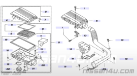 Luchtaanvoerbuis GA14DE/GA16DE Nissan Almera N15 16554-2M301