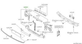 Radiateurframe Nissan Sunny N14 62500-52C05 Origineel.