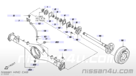 Borgring wiellager achteras Nissan 43064-R9000