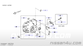 Oliekeerring versnellingsbak Nissan Micra K10/ K11 38342-01B00