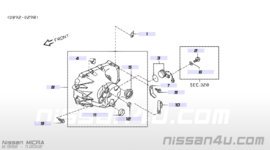 Neutraal positieschakelaar versnellingsbak Nissan Micra K11 32005-41B00 Origineel