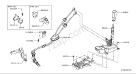 Bevestigingsbeugel schakelkabel Nissan Qashqai J11 34104-00QAA