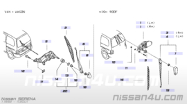 Achterdeurwissermotor Nissan Serena C23 28700-2C201