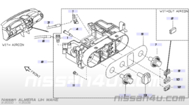 Bedieningsknop kachelbedieningsunit Nissan 27563-BN000 N16/ R20/ V10