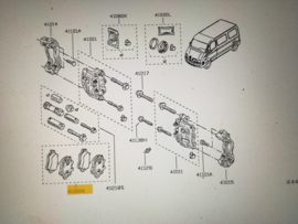 Remblokset vooras Nissan Interstar X70 41060-00QAD Nieuw