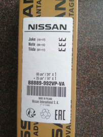 Ruitenwisserbladenset Nissan B8889-992VP-VA E11/ F15 Origineel.