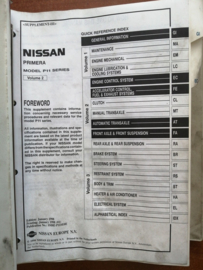 Service manual '' Model P11 series '' Volume 2 SM8E-P11SE0E Nissan Primera P11 pre-Facelift