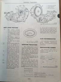 Service manual '' Model FS3WF60S selective automatic transmission '' SM7E-F60SG0 Datsun 100A F-II / Datsun 120A F-II