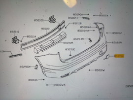 Afdekkap sleepoog achterbumper Nissan Qashqai J11 85071-HV50A (KAD)