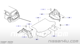 Afschermstop schokdemper achteras Nissan Micra K11 84958-1F501