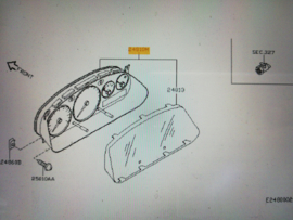 Kilometerteller/cockpit Nissan Primera P11/WP11 24810-9F764 Gebruikt
