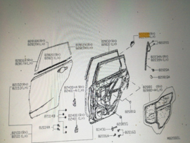 Afdekkap achterportier Nissan Pulsar C13 82290-3ZL0A
