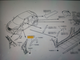 Spatbordverbreder linksvoor Nissan Juke F16 63861-6PA0A Lichte schade