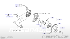 Snapring wiellager vooras Nissan Altima L31/ Maxima A34 40214-3Z000