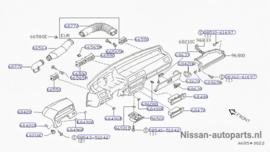 Lid-cluster Nissan Micra K10 68240-04B03 Used part.