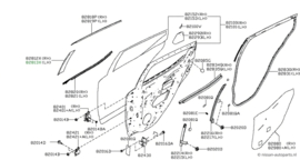Tape-rear door outside, left-hand Nissan Micra K14 82813-5FA5A Original.