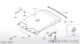 Achterste plafondplaat Nissan Micra K11 73966-1F501