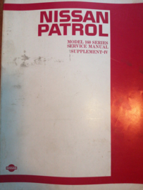 Service manual '' Model 160 series supplement-IV '' Nissan Patrol 160 SM6E-160SG0