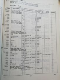 Collision parts catalog model M10 series Nissan Prairie M10 EC-087