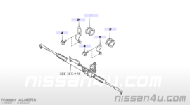 Stuurhuisrubber rechts Nissan 54445-52Y00 B13/ N14/ N15/ Y10 Gebruikt.