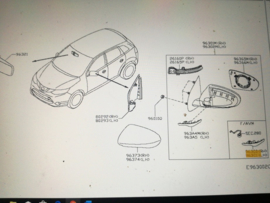 Spiegelkap links Nissan Qashqai J11 963C1-4EA0A