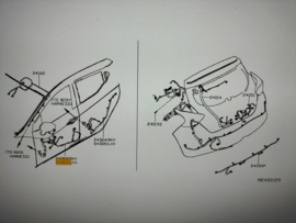 Harness-front door, left-hand Nissan Micra K14 24125-5FA1B Used part.