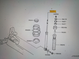 Shock absorber kit-rear Nissan Micra K13 E6210-1HA4A Original.