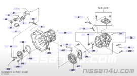 Veer druklager 30514-14600 160/ 720/ 910/ C23/ C32/ C120/ CG22/ D21/ D22/ E23/ E24/ F22/ F23/ R20/ R50/ S12/ S13/ S14/ S130/ WD21/ Y60/ Y61/ Z31/ Z32 Origineel.