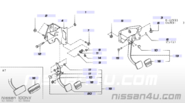 Koppelingspedaal Nissan 46540-68Y00 + 46550-50Y10 B13/ N14/ Y10 Gebruikt.