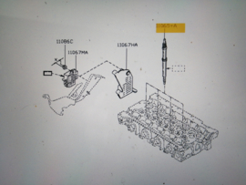 Gloeibougie Nissan 11065-00Q0A X70/ X83 Gebruikt (0 100 226 351) Gebruikt.