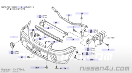 Voorbumper Nissan X-Trail T30 62022-8H825 (62022-8H740) Gebruikt.