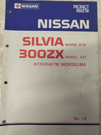 Product bulletin volume 13 '' Nissan Silvia S12 / Nissan 300ZX Z31'' Introduktie mededeling. Gebruikt.